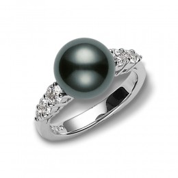 Mikimoto White South Sea Pearl and Diamond Earrings - MEQ10128NDXW