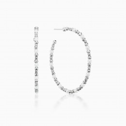 Platinum Born Debut Pearl Hoop Earrings