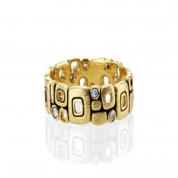 Alex Sepkus 18k Yellow Gold Little Windows Band 