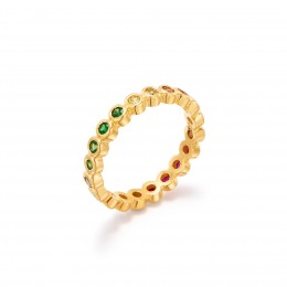 Temple St. Clair 18k Rainbow Eternity Ring