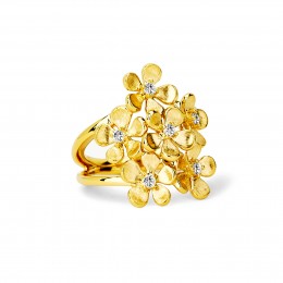 SYNA Jardin Satin Flower Bunch Ring