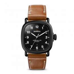Guardian 41.5 x 43mm, Deep Tan Leather Strap Watch