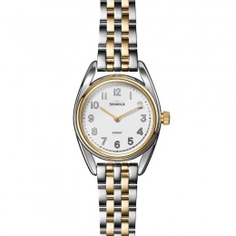 The Derby 30mm, White Dial Two-Tone Stainless Steel Watch