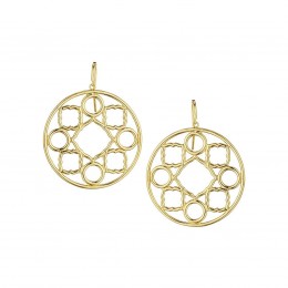 SYNA 18k Large Mogul Medallion Earrings