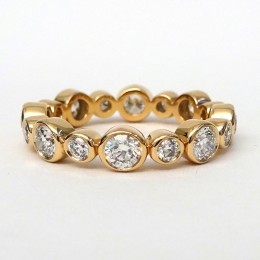 An 18k Rose Gold Diamond Eternity Band