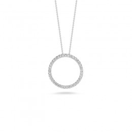 Roberto Coin 001259Awchx0 Pave Diamond Circle Necklace
