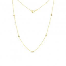 Roberto Coin 18Kt Gold 5 Diamond Station Necklace