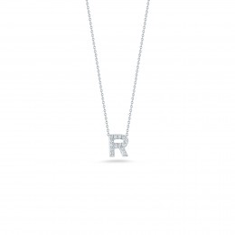 Roberto Coin Love Letter R Pendant With Diamonds