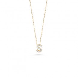 Roberto Coin Tiny Treasure 18K Yellow Gold Letter "S" Initial Necklace