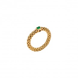 Fope 18k Yellow Gold Emerald Stretch Ring 