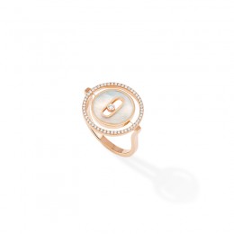 White Mother-of Pearl Lucky Move PM Ring