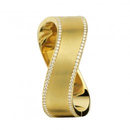Matthia’s & Claire 18k Yellow Gold Diamond Cuff Bracelet 