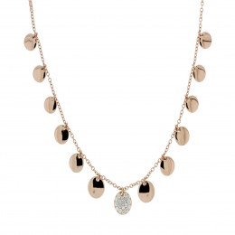 Damaso 18k Rose Gold Necklace With 0.32cts. In Diamonds.