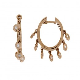 Damaso 18k Rose Gold Hoop Earrings
