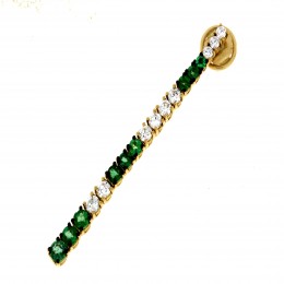 Damaso 18k Yellow Gold Emerald And Diamond Earrings