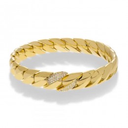 Hulchi Belluni 18k Yellow Gold Tresore Stretch Bracelet