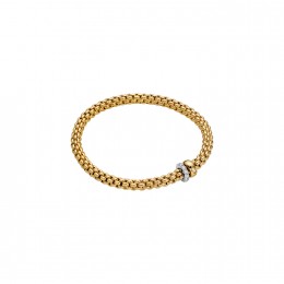 Fope 18k Yellow Gold Flex’it Diamond Bracelet