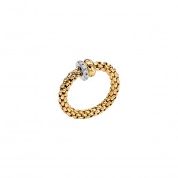 Fope 18k Yellow Gold Ring With Diamonds  