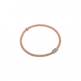 Fope 18k Rose Gold Flex’it Diamond Bracelet 
