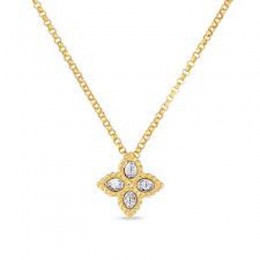 Roberto Coin 18Kt Gold Small Pendant With Diamonds