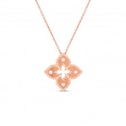 Petite Venetian Princess Diamond Flower Necklace 