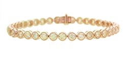 An 18k Yellow Gold Diamond Tennis Bracelet