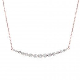 An 18k Rose Gold Diamond Necklace