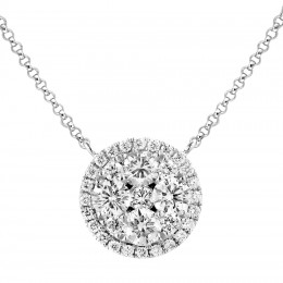 An 18k White Gold Diamond Necklace
