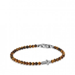 Spiritual Beads Cross Station Bracelet with Tigers Eye