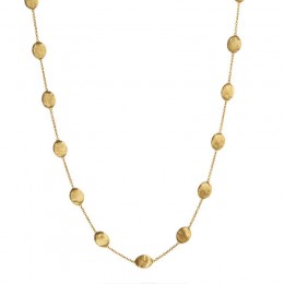 Marco Bicego "Siviglia" 18 Karat Yellow Gold Bead Necklace. 36 Inch.