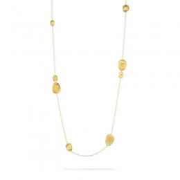 Marco Bicego 18 Karat Yellow Gold Lunaria Necklace 38 Inches Long.