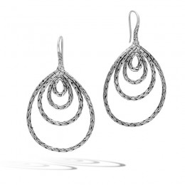 Classic Chain Carved Chain French Wire Earrings