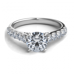 Platinum Semi Mount Engagement Ring 