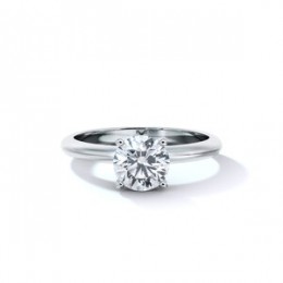 A Platinum Pave-set Semi-mount Engagement Ring