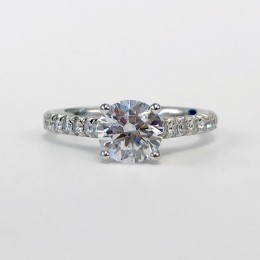 Platinum Pave Diamond Engagement Ring