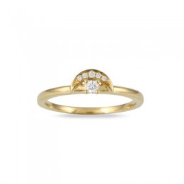 Doves 18k Yellow Gold Diamond Ring