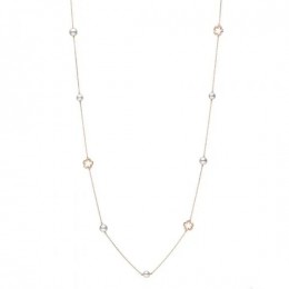 Mikimoto Cherry Blossom Akoya Cultured Pearl Necklace In 18k Pink Gold