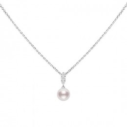 Mikimoto Morning Dew Akoya Cultured Pearl Pendant In 18k White Gold