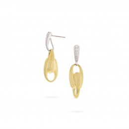 Marco Bicego 18k Yellow Gold Lucia Collection And Diamond Link Drop Earrings
