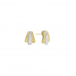 Marco Bicego 18k Yellow Gold Lucia Collection Diamond Stud Earrings