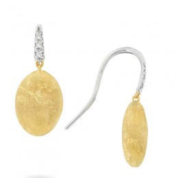Siviglia Gold & Diamond French Hook Earrings