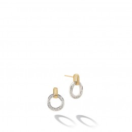 Marco Bicego 18k Yellow And White Gold Diamond Stud Earrings