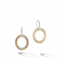 Marco Bicego 18k Yellow Gold Circle Drop Diamond Earrings