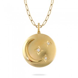 Doves 18k Yellow Gold Diamond Pendant 