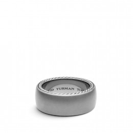 Streamline Wide Band Ring with Gray Titanium