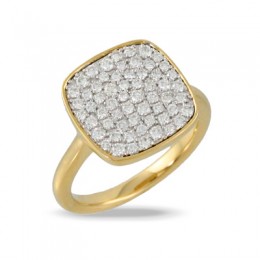 Doves Diamond Fashion Collection 18k Yellow Gold Diamond Ring. 