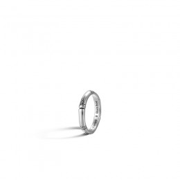 Bamboo Silver Slim Ring, Size 7
