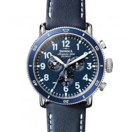 Runwell Sport 48mm,  Navy Strap Chrono Midnight Blue Dial Watch