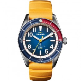 The Duck Canary 42mm, Yellow Rubber Strap Watch
