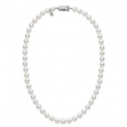 Mikimoto Princess Pearl Necklace In 18k White Gold
